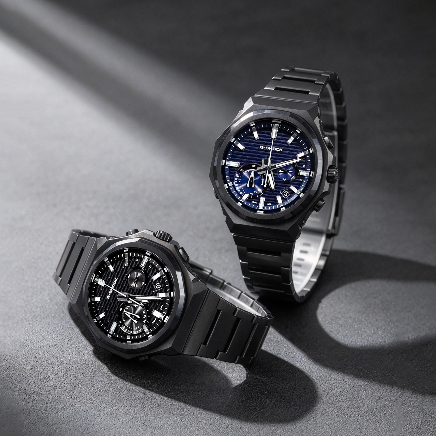 卡西欧手表男 G-SHOCK 农家橡树金属太阳能蓝牙八角男表GST-B1000