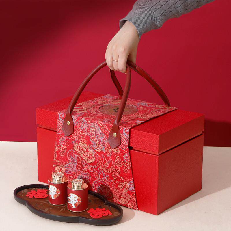 现货2025新款双层喜糖礼盒成品含糖果结婚乔迁伴手礼提亲高级回礼