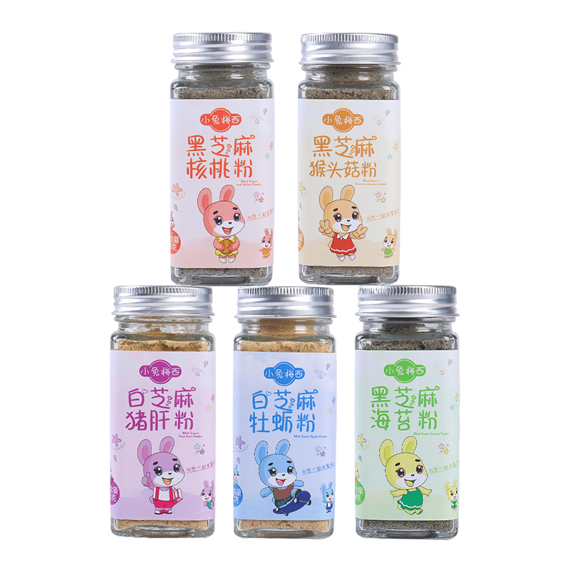 猪肝粉海苔牡蛎核桃芝麻粉无添加调味拌饭料送宝宝营养婴儿辅食谱