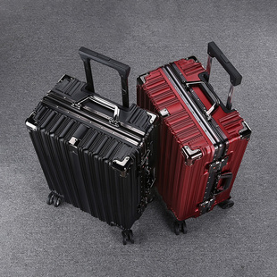 坚固结实旅行箱20学生24行李箱静音26寸密码大容量可坐人铝框拉杆