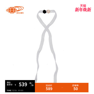 新款 亮片花朵缀饰丝带长项链颈饰2025冬季 441951XP BEAMS女款 RAY