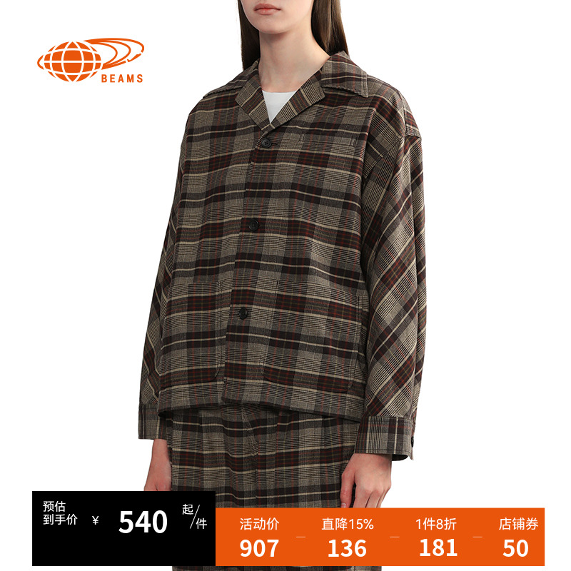 BEAMSBOY格纹衬衫复古文艺风