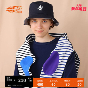 简约时尚 BEAMS 新款 平顶渔夫帽2023冬季 盆帽休闲帽410102X BOY女款