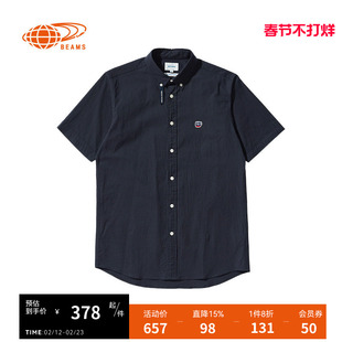 BEAMS男士短袖衬衫2026春季新款简约时尚4BESR010024XC