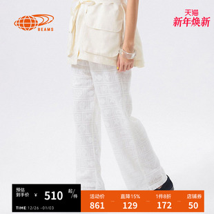长裤 2025夏季 新款 BEAMS 质感休闲裤 直筒裤 时尚 240449XO BOY女装