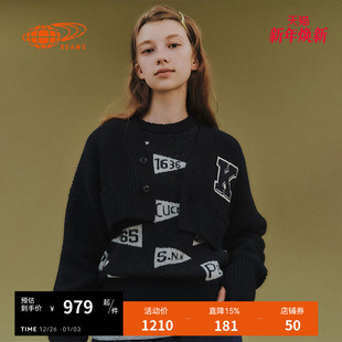 BOY女装 新款 短款 2025冬季 两粒扣针织外套150176XP 针织开衫 BEAMS