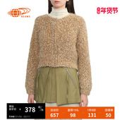 RAY 杂色毛衣151138XN 时髦气质合身短款 BEAMS女装 混色圆领针织衫