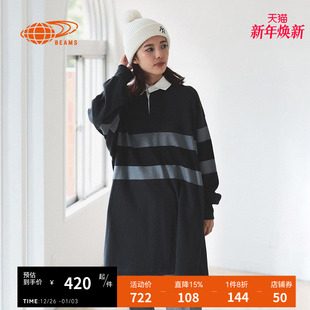 BOY女装 活力时尚 长袖 新款 polo领短裙260114X 连衣裙2023冬季 BEAMS