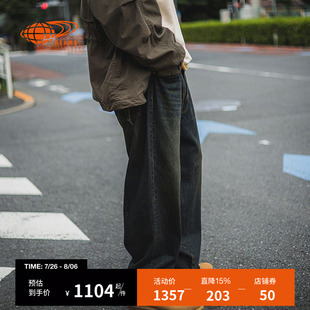 复古日潮水洗直筒裤 BEAMS男装 新款 宽松牛仔长裤 210073XO 2025春季