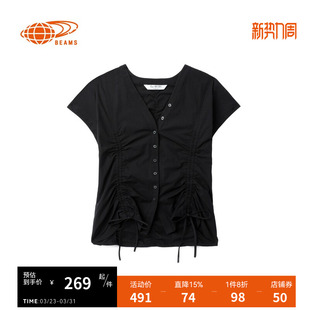 甜酷时尚 RAY 上衣新款 飞袖 合身抽褶上衣010801X BEAMS女装