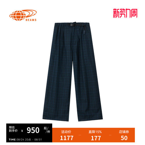 BEAMSBOY格纹长裤复古通勤