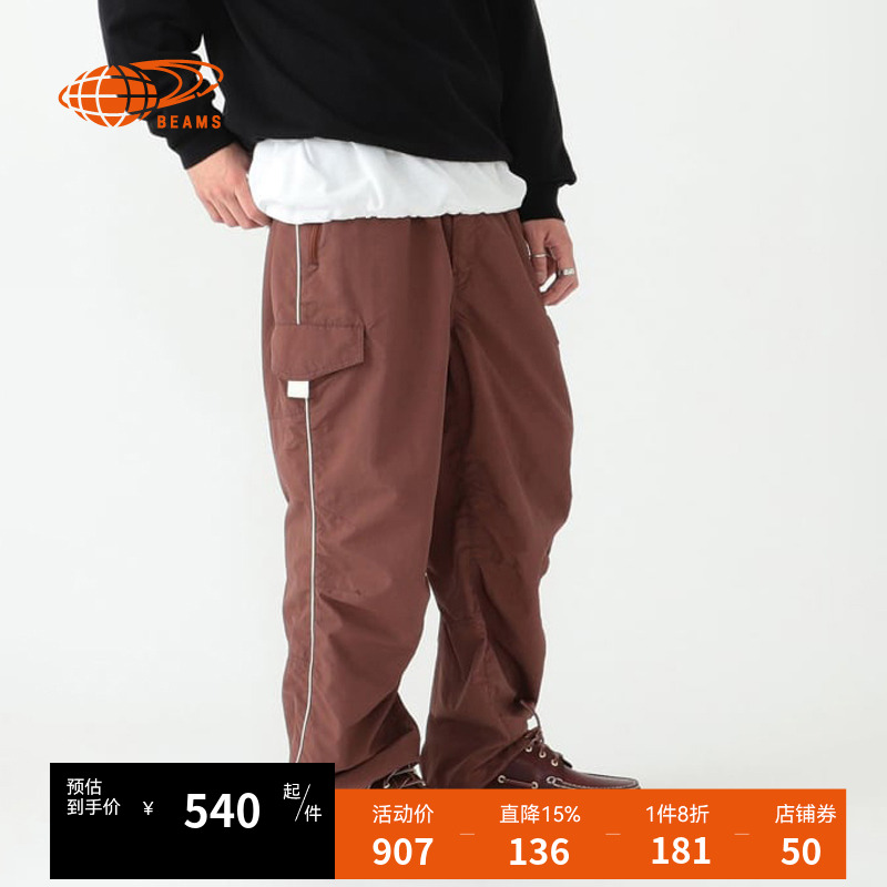 BEAMS宽松直筒裤街潮美式风