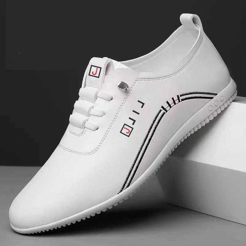 男士商务休闲软皮男鞋防滑防水一脚蹬白色小青年时尚轻质豆豆鞋,运动鞋new,其它运动鞋,淘宝优惠券,粉丝福利购,淘宝优惠卷