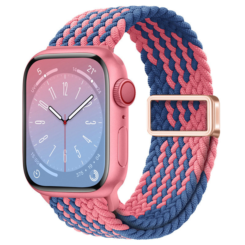 苹果iwatch智能手表通用布艺尼龙编织表带运动时尚华强北S5678910