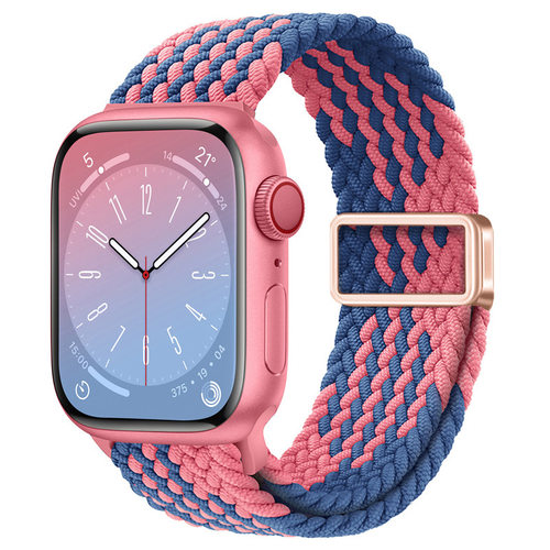 苹果iwatch智能手表通用布艺尼龙编织表带运动时尚华强北S5678910