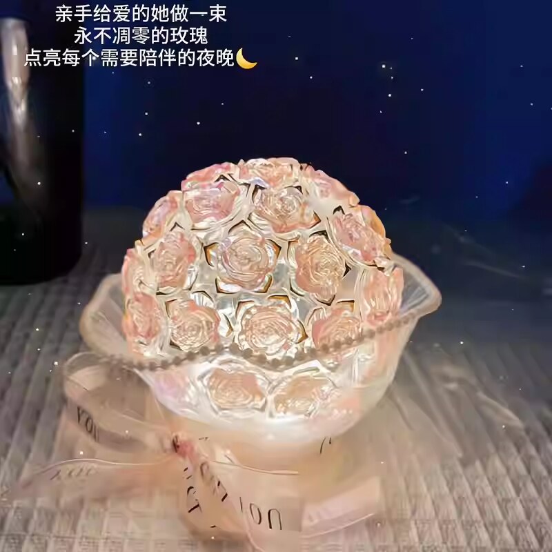 玫瑰小夜灯材料包创意摆件母亲节
