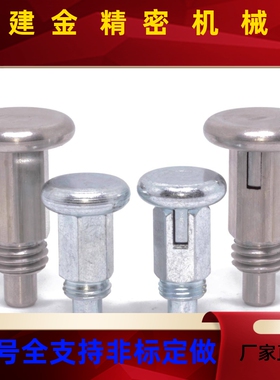 CN231RS六销角短螺纹全金属自锁复V位维奇精密分度 旋钮柱塞弹簧