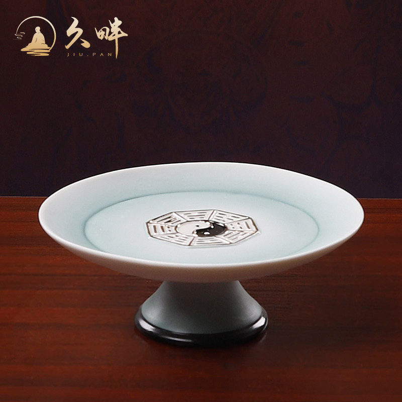 久畔德化陶瓷佛具供奉用品摆件佛前道果盘八卦果盘供果果盘贡盘