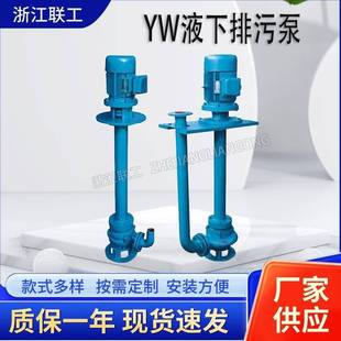 YW液下潜水式排污泵无堵塞边立式泥浆清淤泵YWP不锈钢液下泵