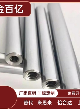 g6公差一端内螺纹带扳手槽光轴SFJC20-100-M10-SC10镀硬铬PSFJC20