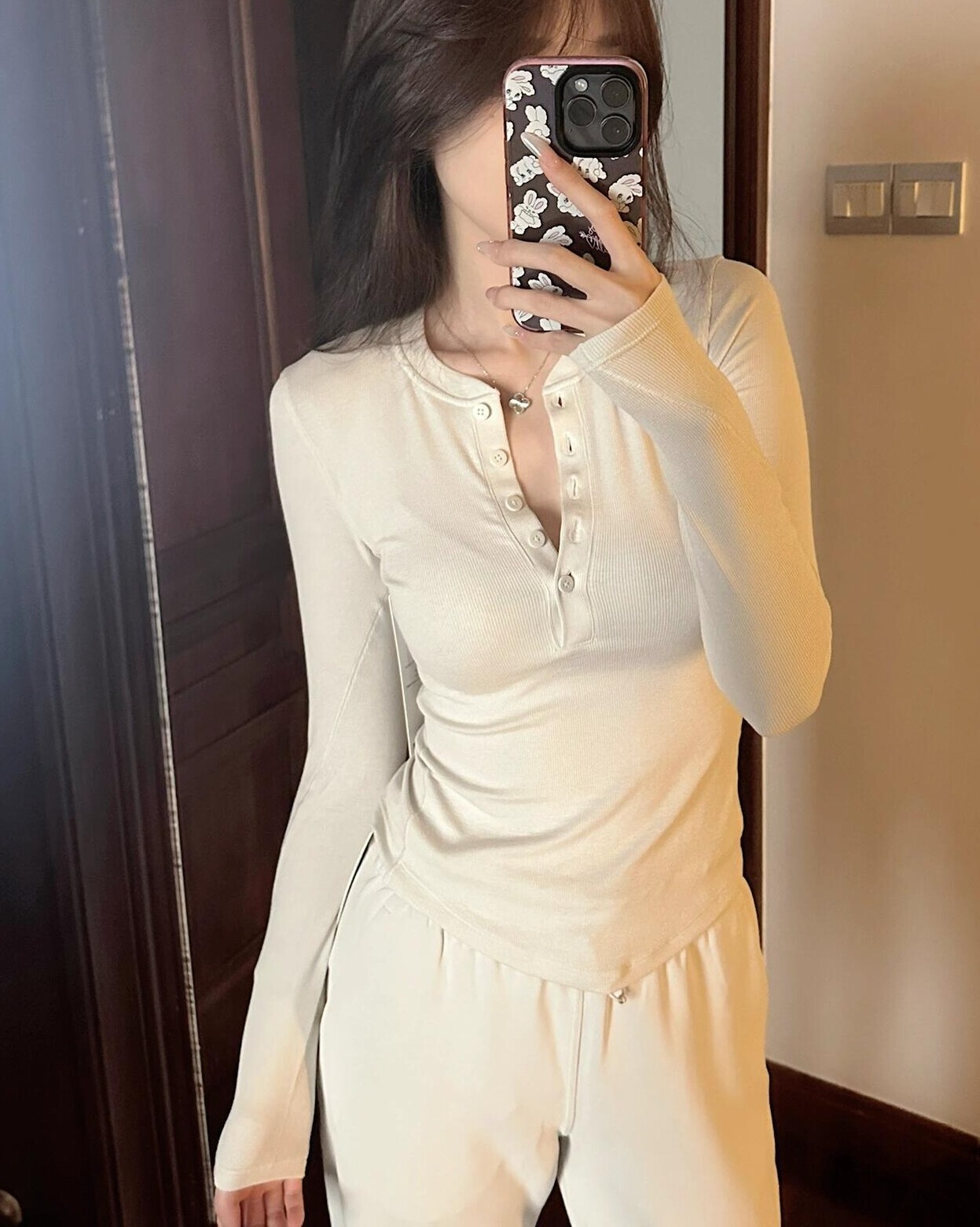 布姬尔Boojier长袖前开襟针织棉春秋紧身显瘦瑜伽普拉提女士上衣