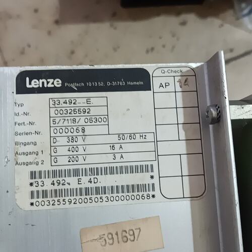德国Lenze伦茨直流调速器，型号33.492-E，件，（议价）