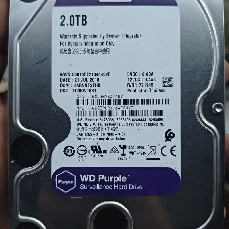 2TB机械硬盘 WD20PURX-64PFUY0 无坏道(议价)