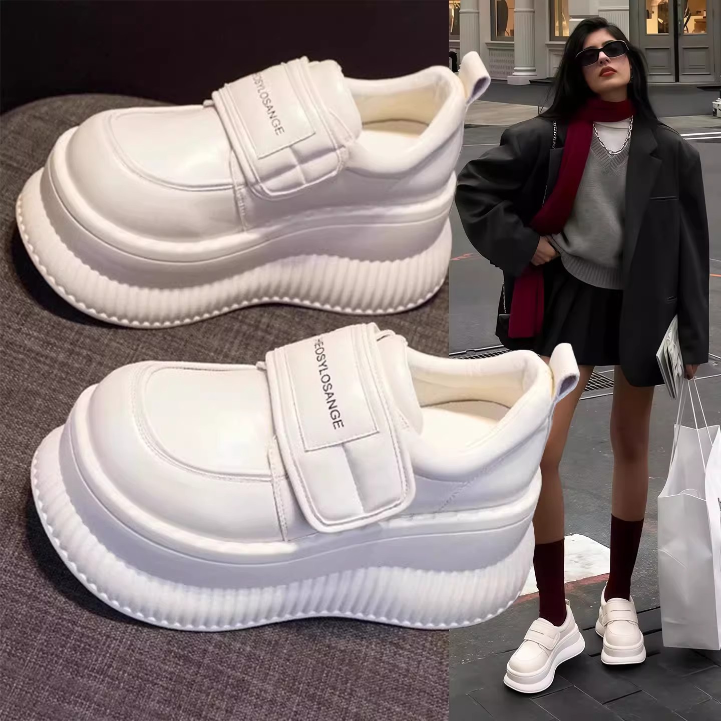 厚底玛丽珍鞋女款秋冬休闲乐福鞋