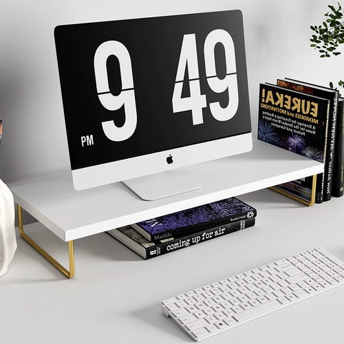 Компьютер добавил элегантную дисплей на рабочей стойке, хранения, наборы экрана, высокая базовая полка простые