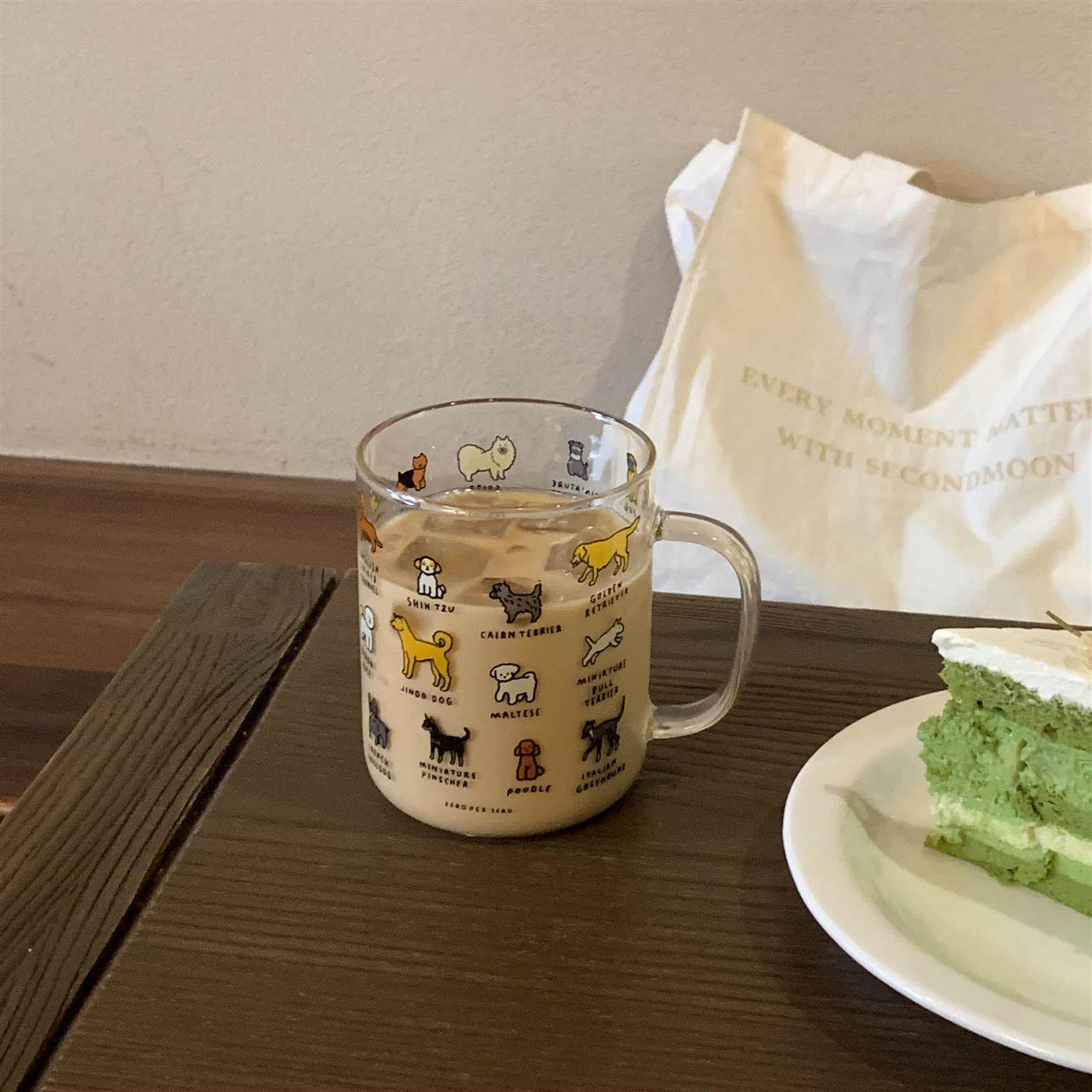 韩国创意插画可爱萌宠小狗玻璃杯咖啡杯牛奶杯卡通好看的喝水杯