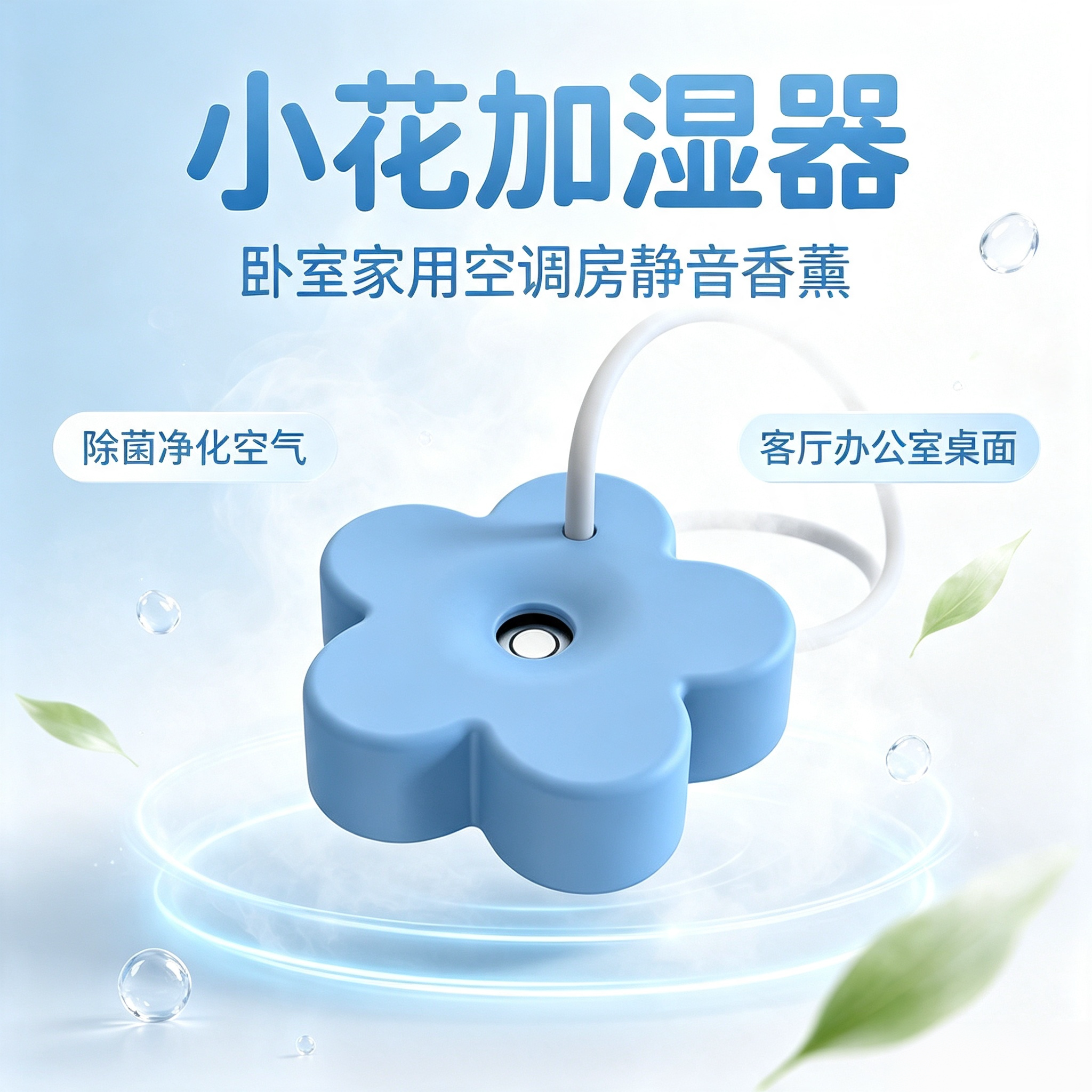 2026新款无雾加湿器静音家用客厅单间房间加湿器小型便携带雾化器