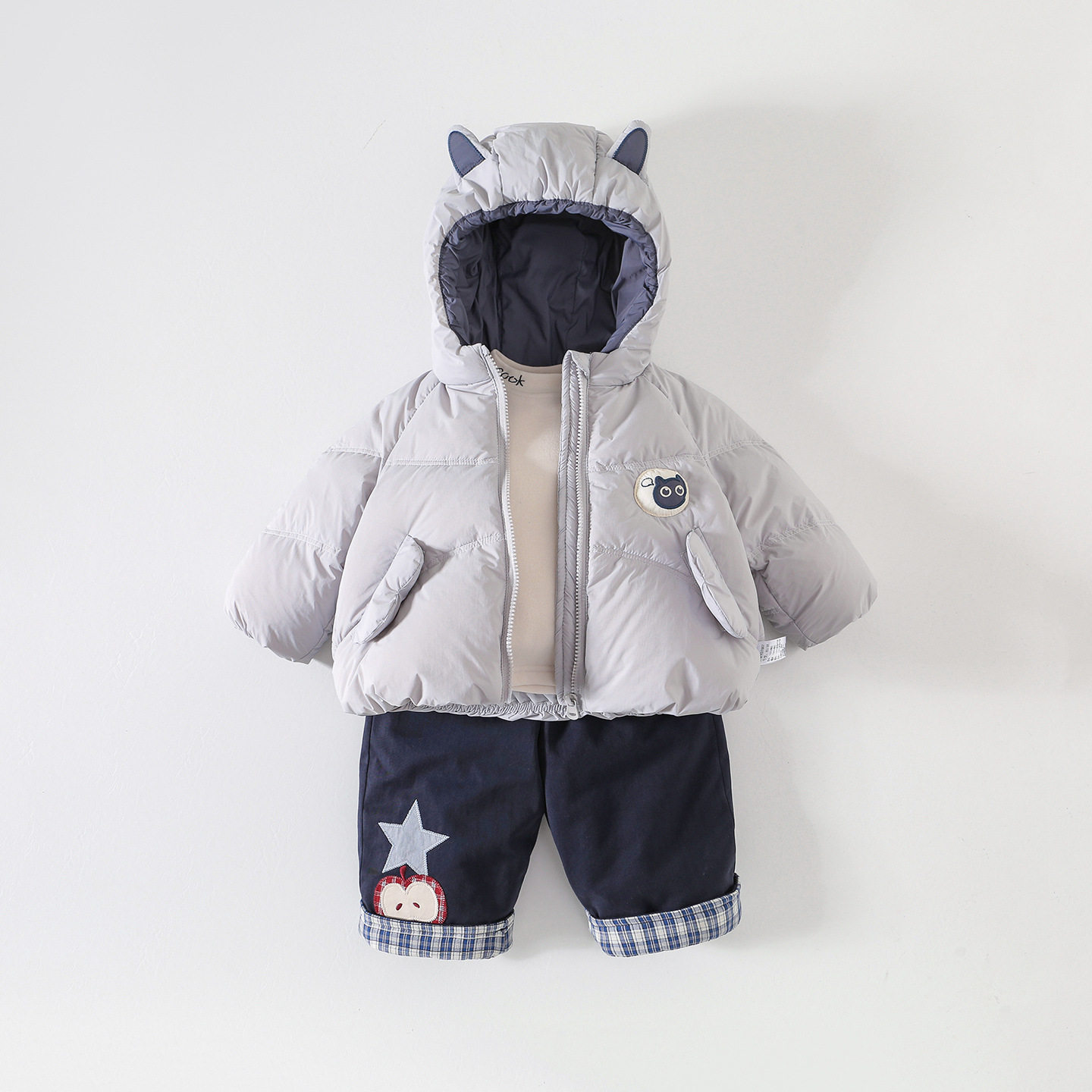 男童保暖外穿加厚羽绒服2026冬季新款婴幼儿衣服男宝连帽羽绒外套