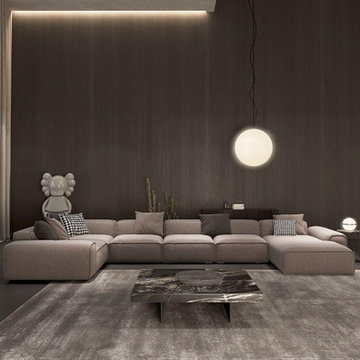 大黑牛沙发 科技布磨砂布全真皮 夏图md沙发网红头层牛皮极简沙发