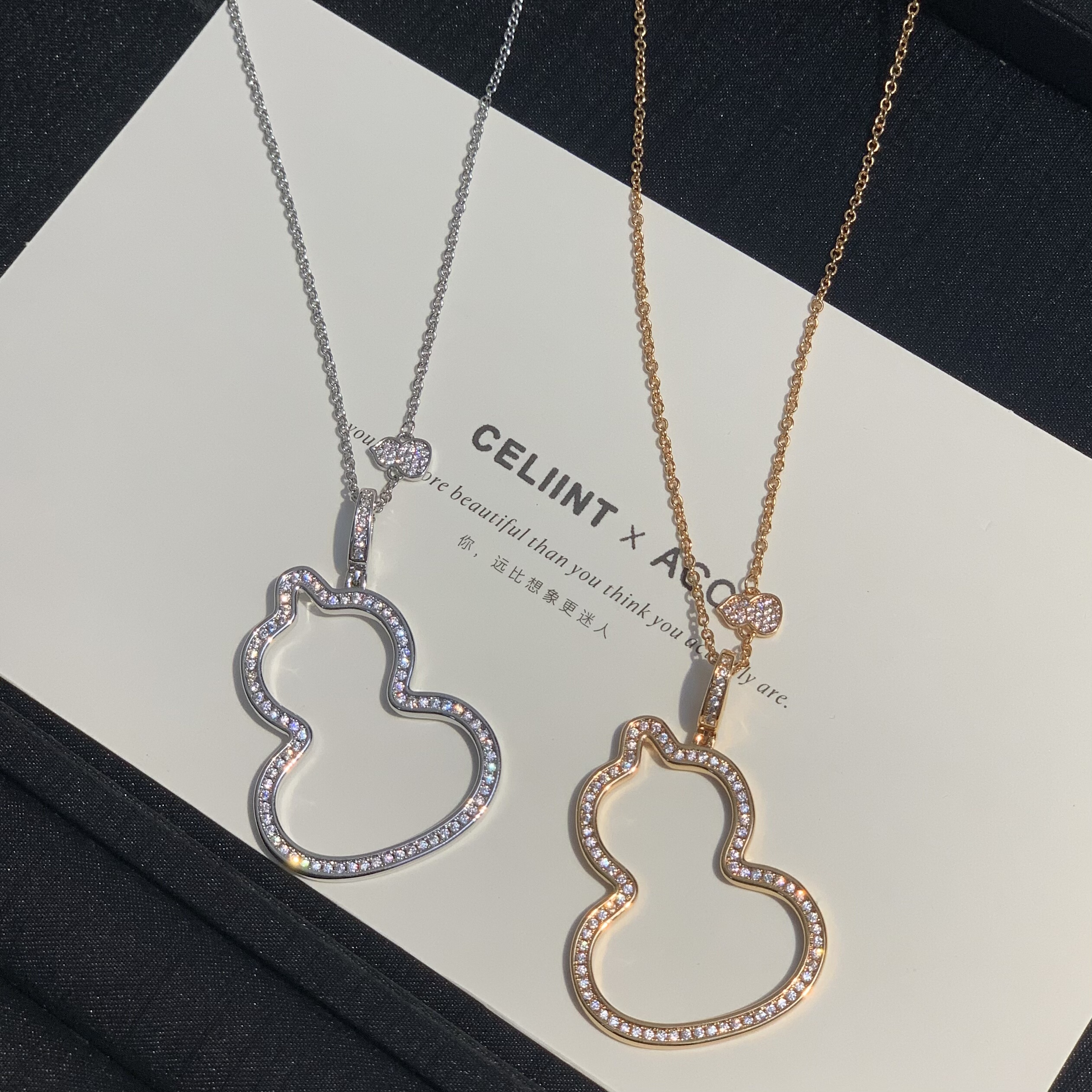 王楚钦同款项链大葫芦吊坠夸张长款链条毛衣链轻奢奢华小众百搭