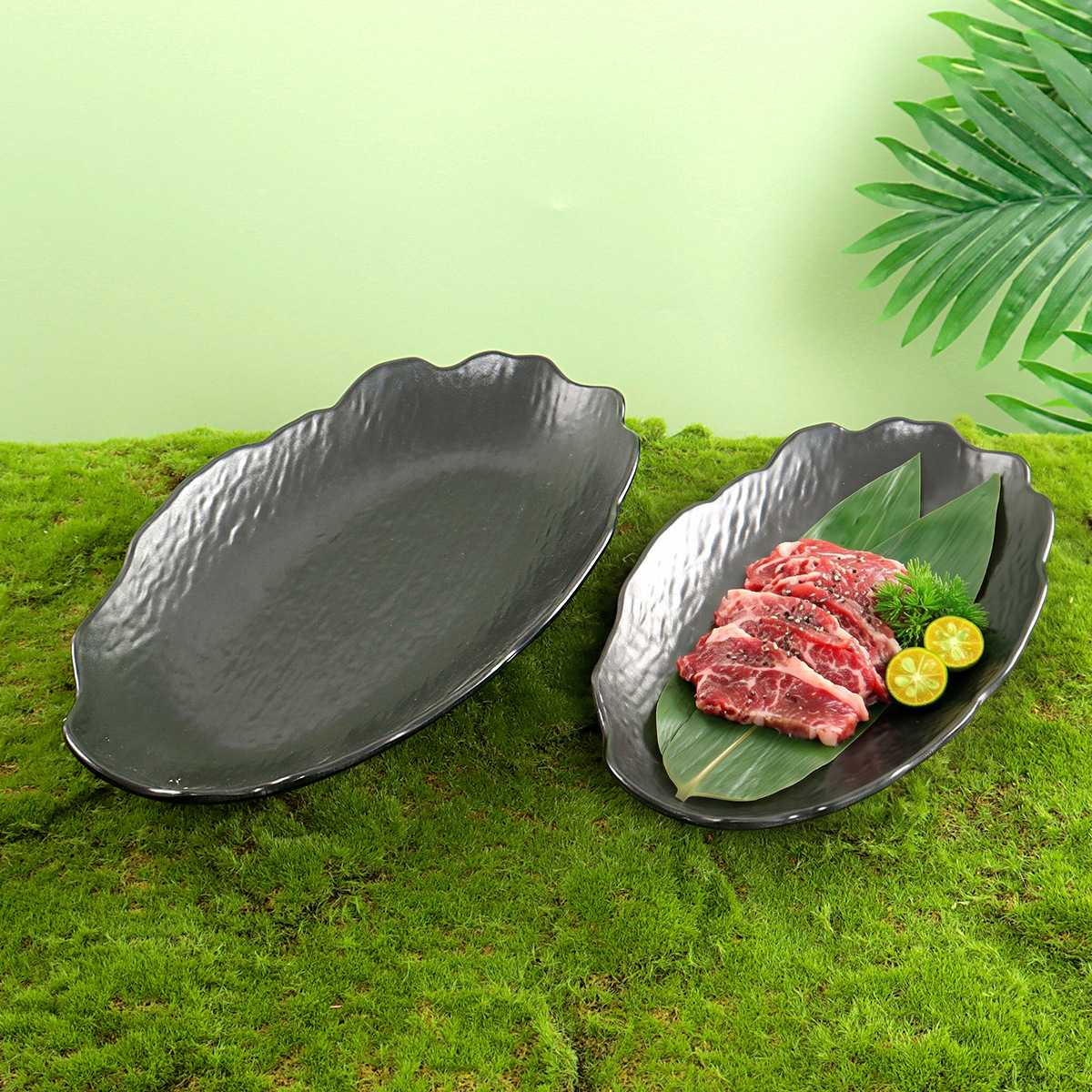 密胺餐具高级感牛肉盘商用仿瓷