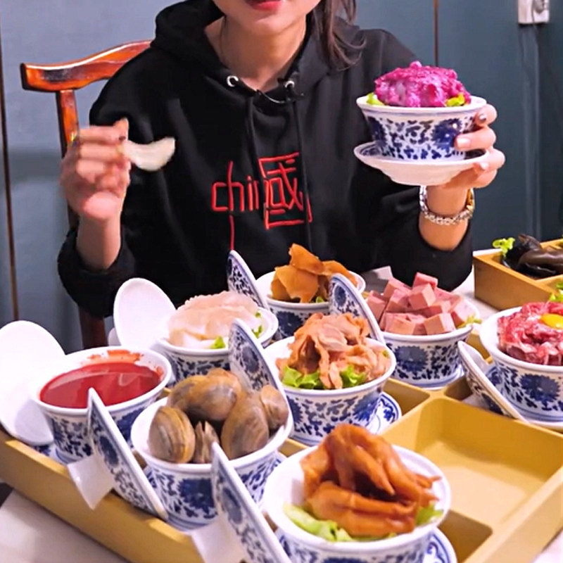 密胺火锅店餐具九宫格盖碗茶碗福得喜小龙坎蜀国大侠同款网红餐具