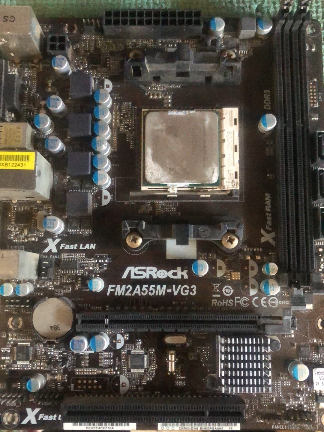 华硕fm2a55m主板 带a4 5300测试正常 带挡板 成