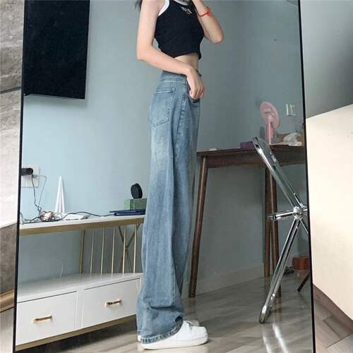 womenclothes高腰阔腿牛