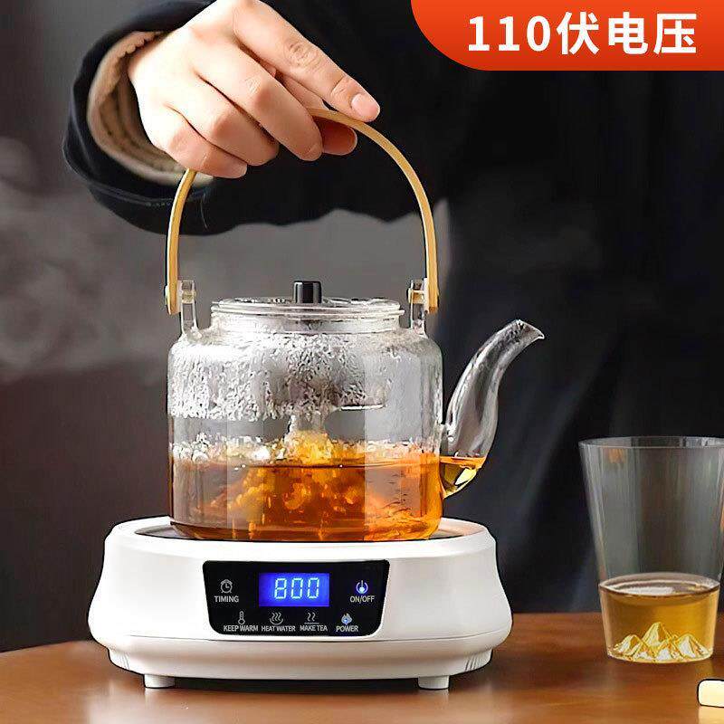 德国出口110v伏电陶炉美国日本迷你煮茶器电热茶炉烧水壶小家电器