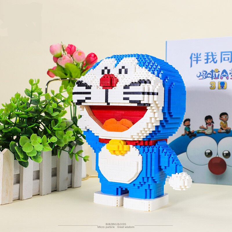渥驰(watchmen)兼容乐高积木哆啦a梦成人玩具叮当猫机器猫男女