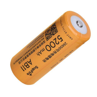 锂电池大容量可充电动力强光电池手电筒26650充电式 锂电池3.7V