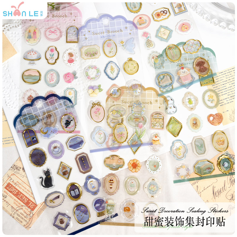 火漆印章手账信封封口装饰贴画