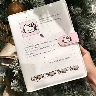 小猫皮质活页卡册证件照ins风A5四宫格3寸拍立得追星小卡收纳相册