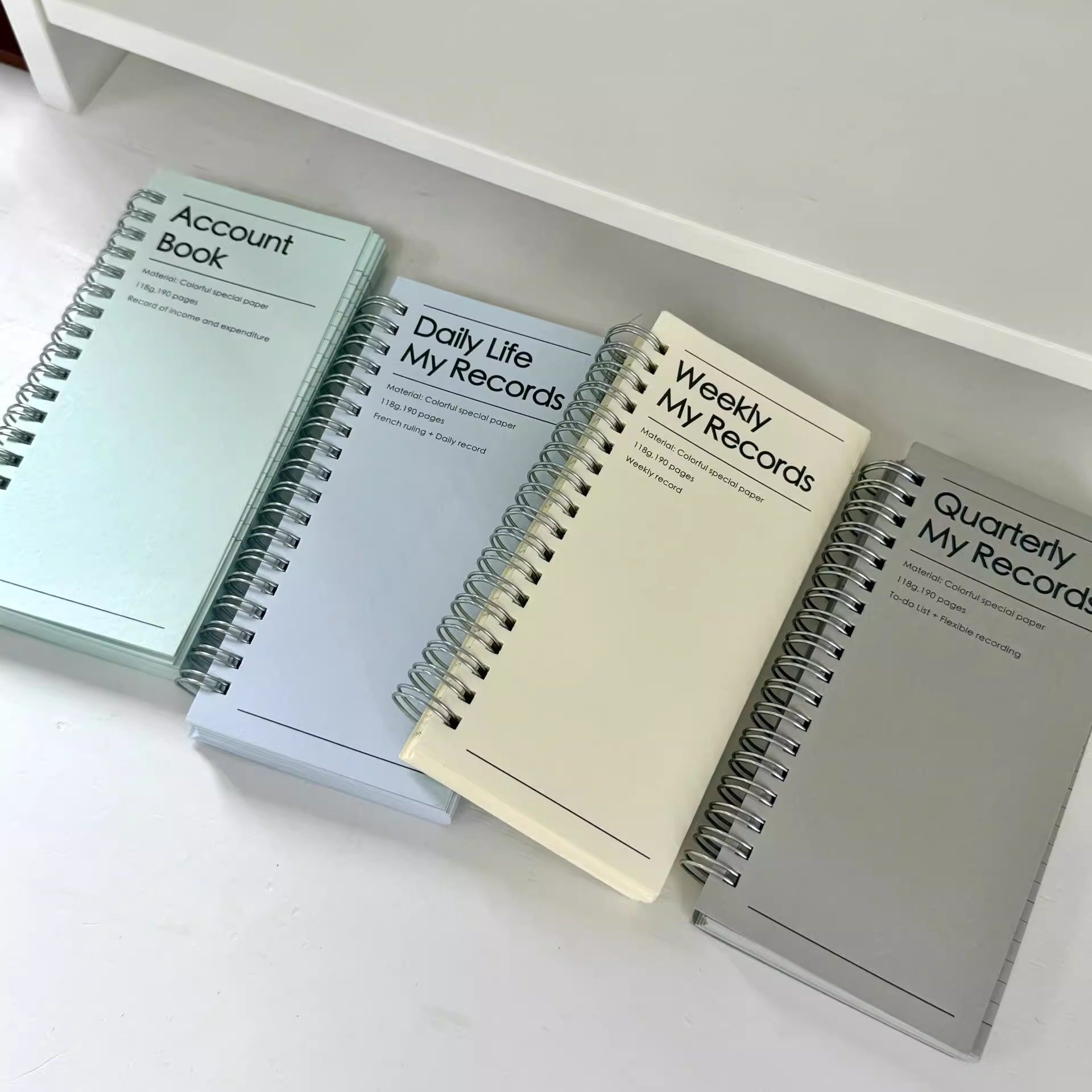 美式功能记账计划线圈打卡手帐本a6高颜值学生笔记日记手账活页本