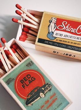 Top Match复古火柴优质家用高颜值艺术点火蜡烛老式点烟香薰礼物