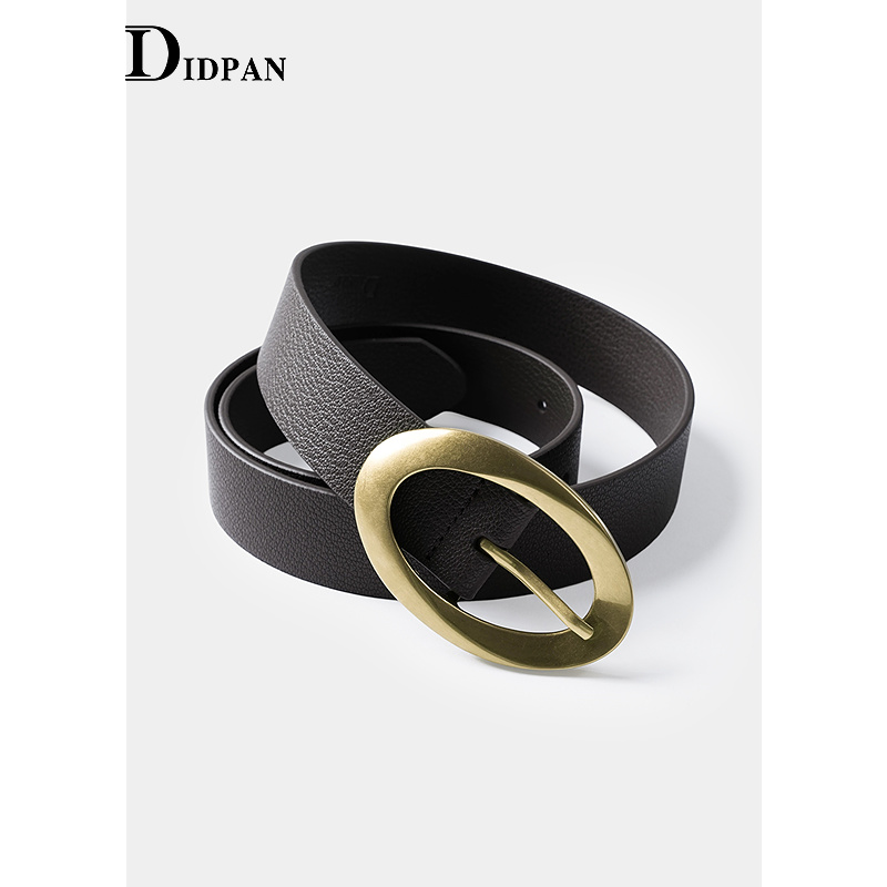 IDPAN时髦简约针扣皮带配牛仔裤休闲百搭质感腰带裤带