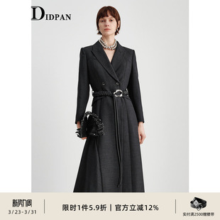 百搭通勤气质显瘦羊毛外套 外套25冬时尚 IDPAN西装 领长款