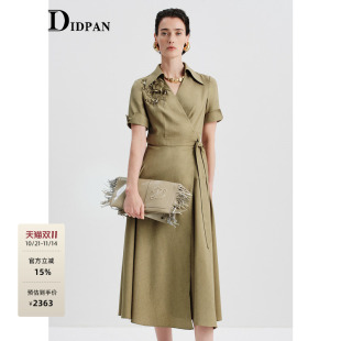 时尚 新款 高级感收腰高端精致裙子女 连衣裙夏季 IDPAN短袖