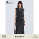 背心裙夏季 新款 时尚 IDPAN女装 精致通勤高级感黑灰无袖 连衣裙