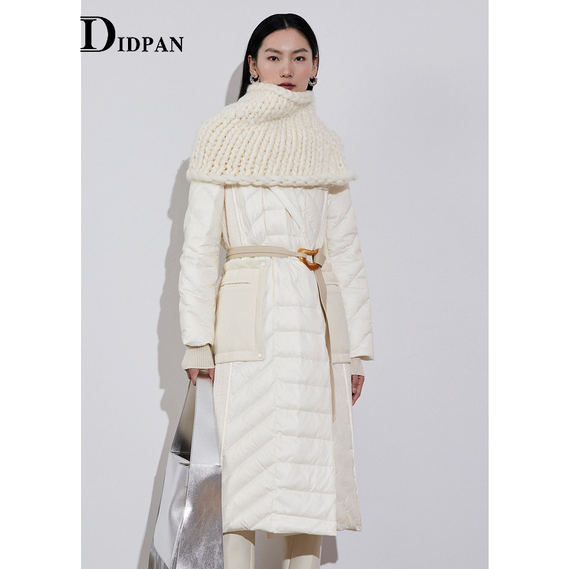 IDPAN白色冬季羽绒服女